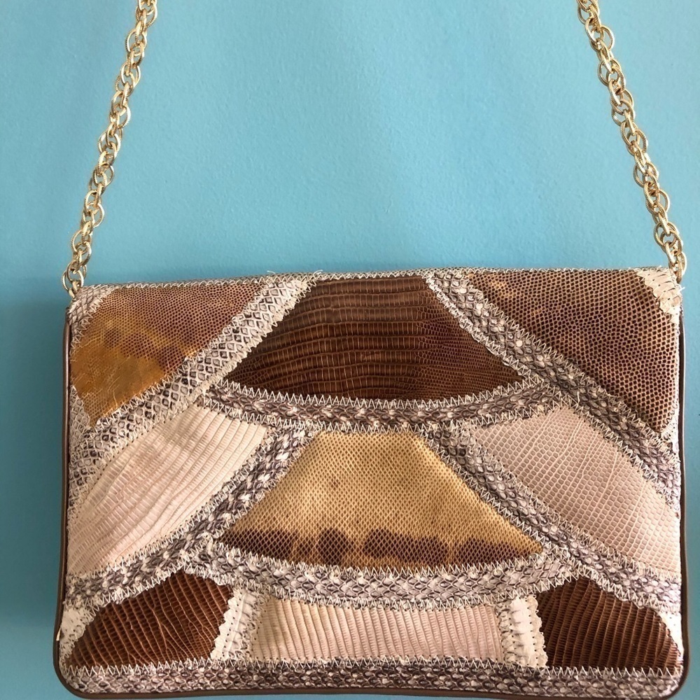 Marle Vintage Faux Snakeskin Patchwork Purse — image 3 of 8